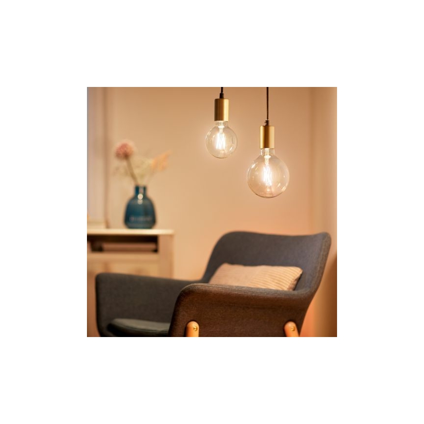 Ampoule LED à intensité variable FILAMENT G125 E27/7W/230V 2700-6500K CRI 90 Wi-Fi - WiZ
