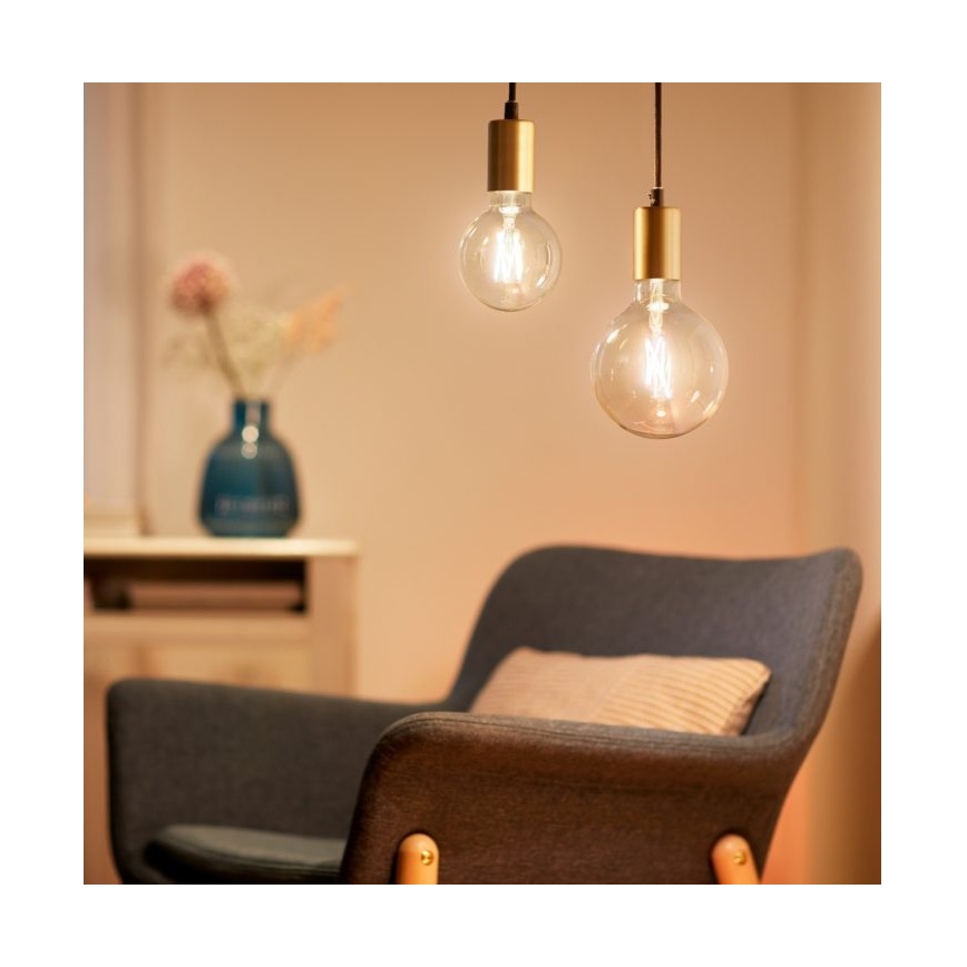 Ampoule LED à intensité variable FILAMENT G95 E27/6,7W/230V 2700-6500K CRI 90 Wi-Fi - WiZ