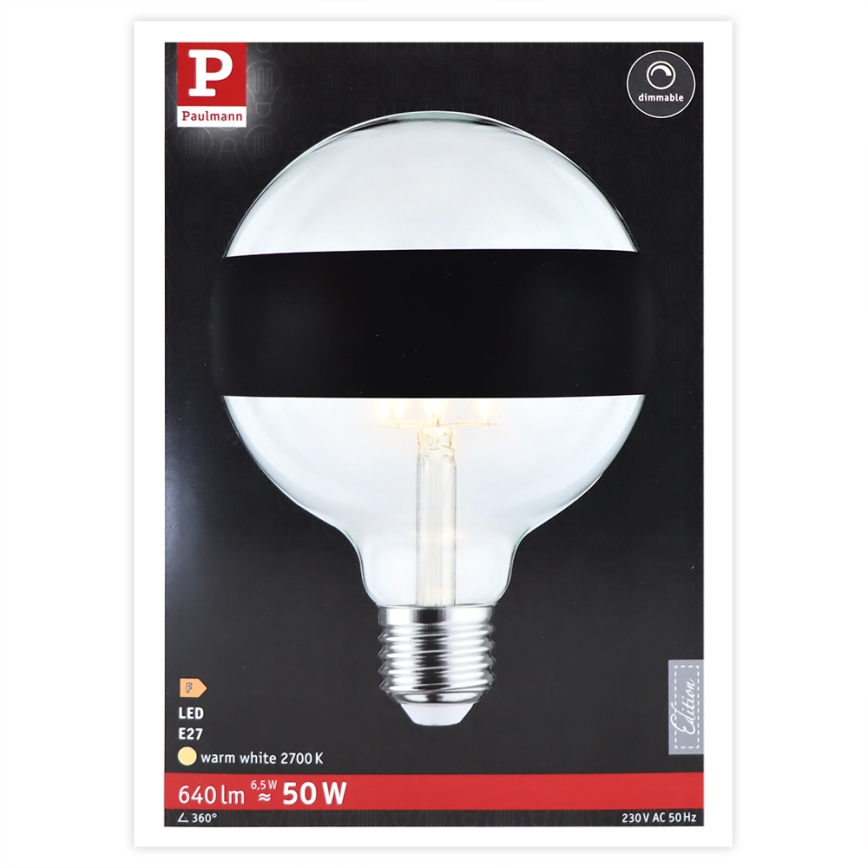 Ampoule LED à intensité variable GLOBE E27/6,5W/230V 2700K - Paulmann 28682