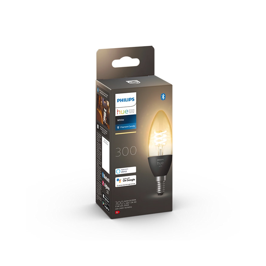 Ampoule LED à intensité variable Philips Hue WHITE FILAMENT E14/4,5W/230V 2100K