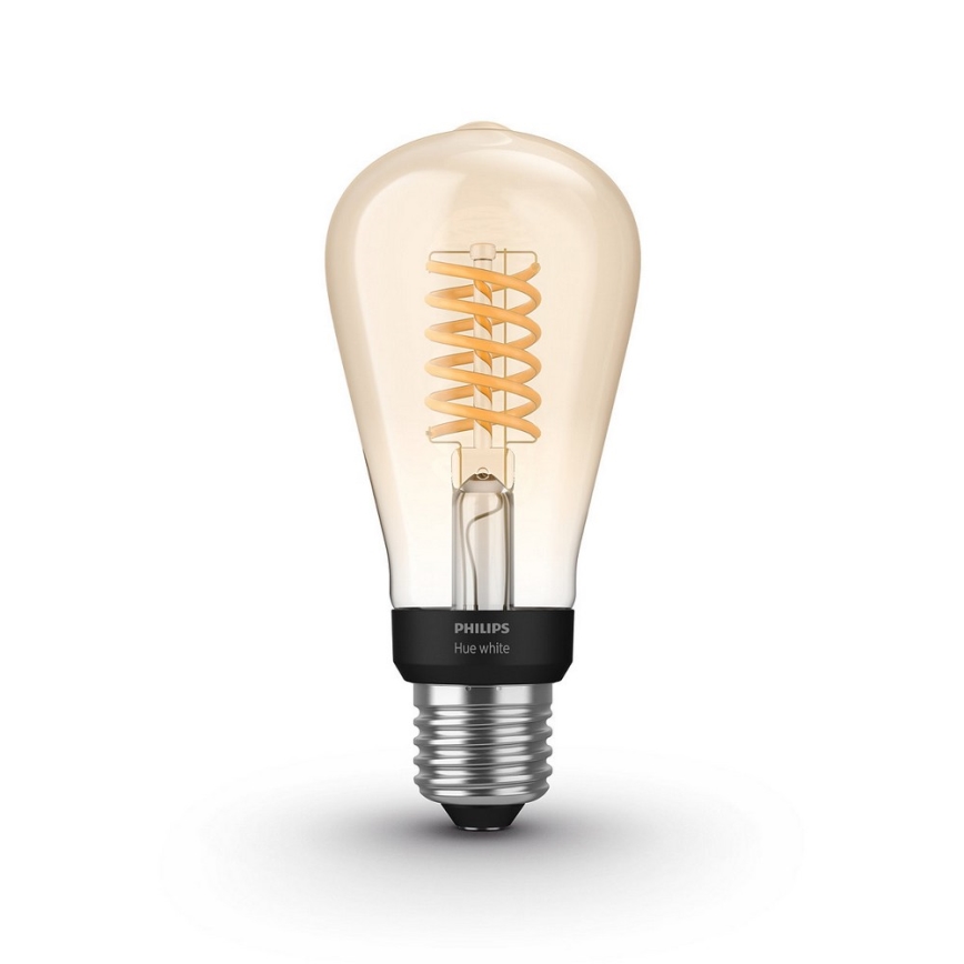 Ampoule LED à intensité modulable Philips HUE WHITE FILAMENT ST64 E27/7W/230V