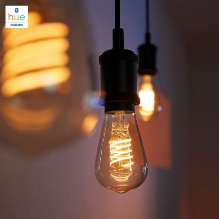Ampoule LED à intensité modulable Philips HUE WHITE FILAMENT ST64 E27/7W/230V