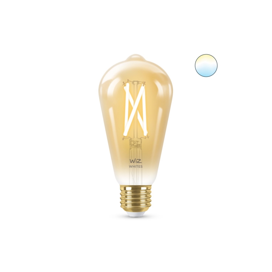 Ampoule LED à intensité variable VINTAGE FILAMENT ST64 E27/7W/230V 2000-5000K CRI 90 Wi-Fi - WiZ