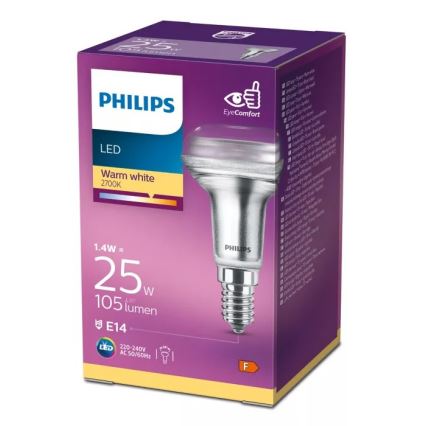 Ampoule LED à réflecteur Philips R50 E14/1,4W/230V 2700K