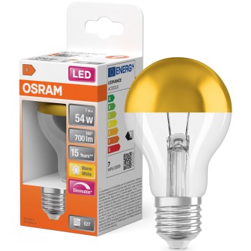 Ampoule LED à tête miroir SUPERSTAR E27/7W/230V 2700K dorée - Osram