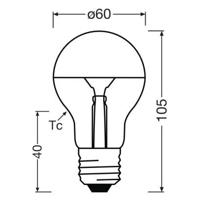 Ampoule LED à tête miroir SUPERSTAR E27/7W/230V 2700K dorée - Osram