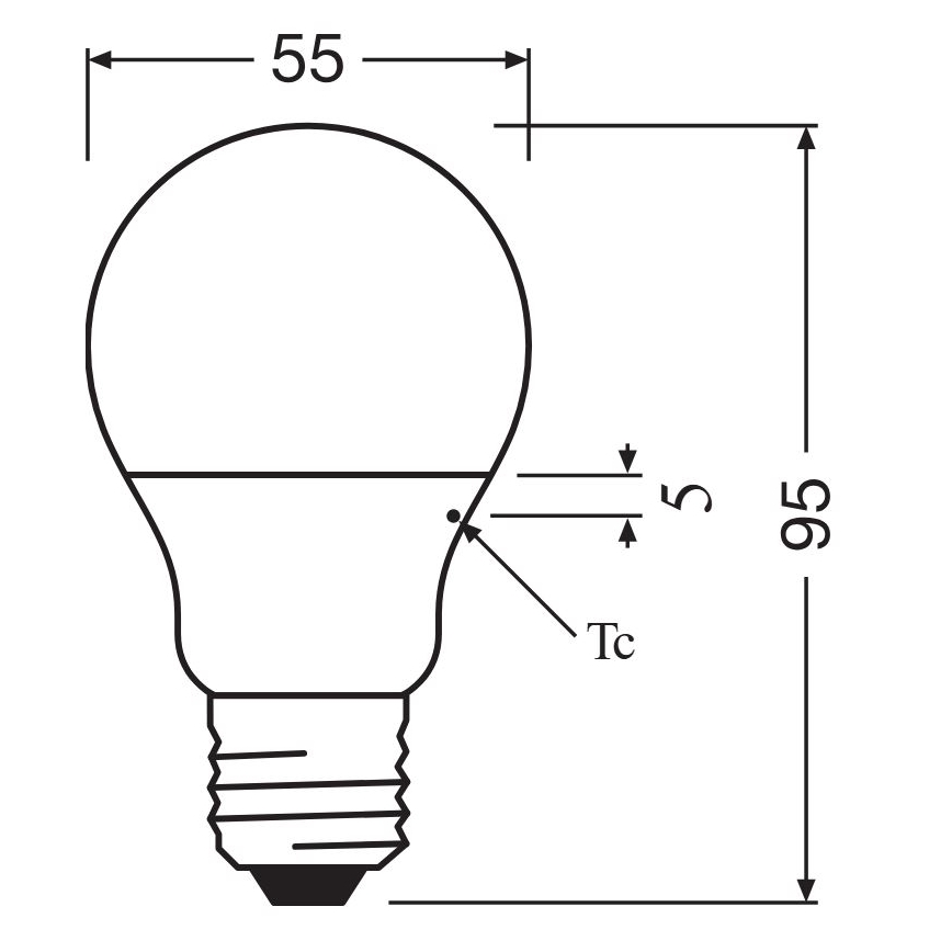 Ampoule LED A40 E27/4,9W/230V 2700K - Osram