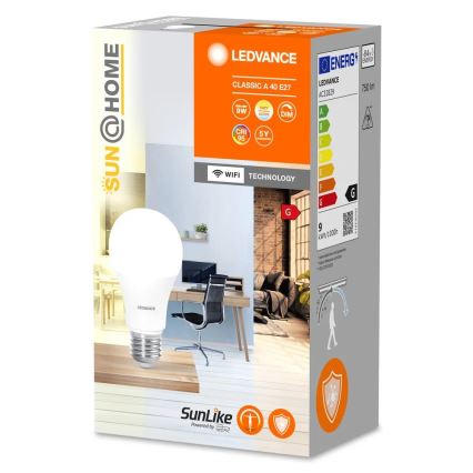 Ampoule LED antibactérienne à intensité variable A40 E27/9W/230V Wi-Fi - Ledvance