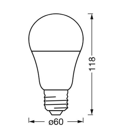 Ampoule LED antibactérienne à intensité variable A40 E27/9W/230V Wi-Fi - Ledvance