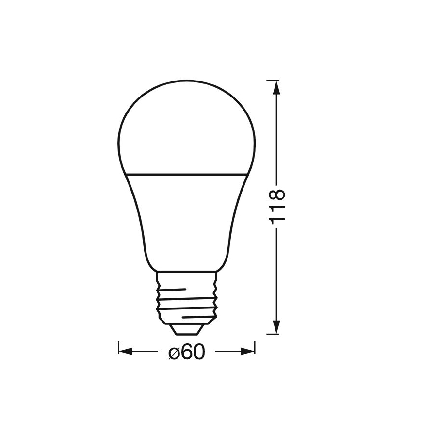Ampoule LED antibactérienne à intensité variable A40 E27/9W/230V Wi-Fi - Ledvance