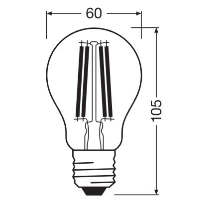 Ampoule LED CLASSIC FILAMENT A60 E27/11W/230V 2700K - Ledvance