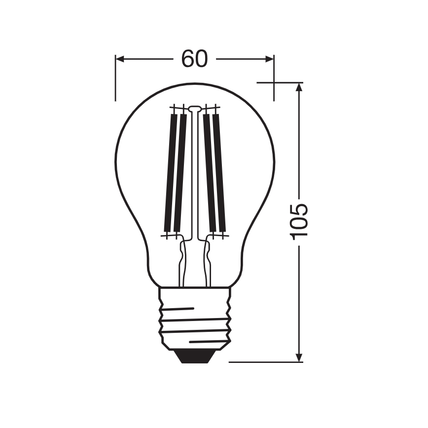 Ampoule LED CLASSIC FILAMENT A60 E27/11W/230V 2700K - Ledvance