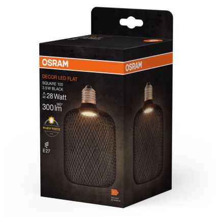 Ampoule LED DECOR FLAT E27/3,5W/230V 2700K noir - Osram
