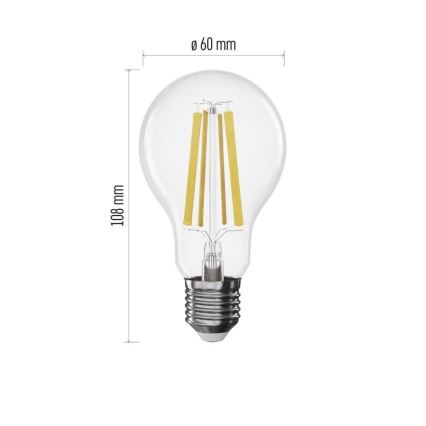 Ampoule LED dimmable FILAMENT A60 E27/11W/230V 4000K