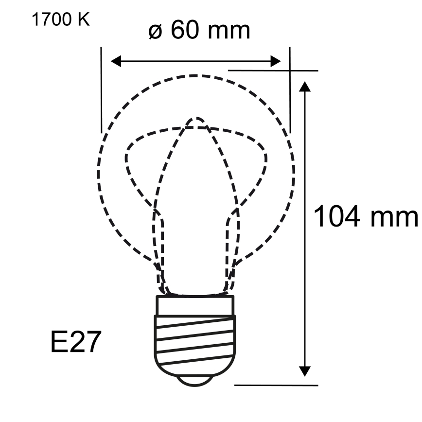 Ampoule LED dimmable FILAMENT E27/6W/230V 1700K - Paulmann 28522
