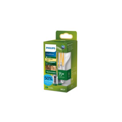 Ampoule LED dimmable ULTRAEFFICIENT VINTAGE Philips A60 E27/5,2W/230V 2700K
