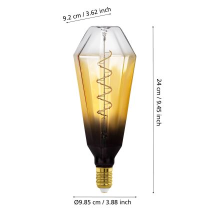 Ampoule LED dimmable VINTAGE E27/4W/230V 1700K beige - Eglo 110236