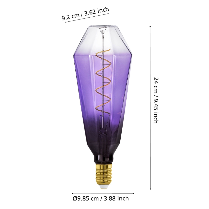 Ampoule LED dimmable VINTAGE E27/4W/230V 1800K violette - Eglo 110237