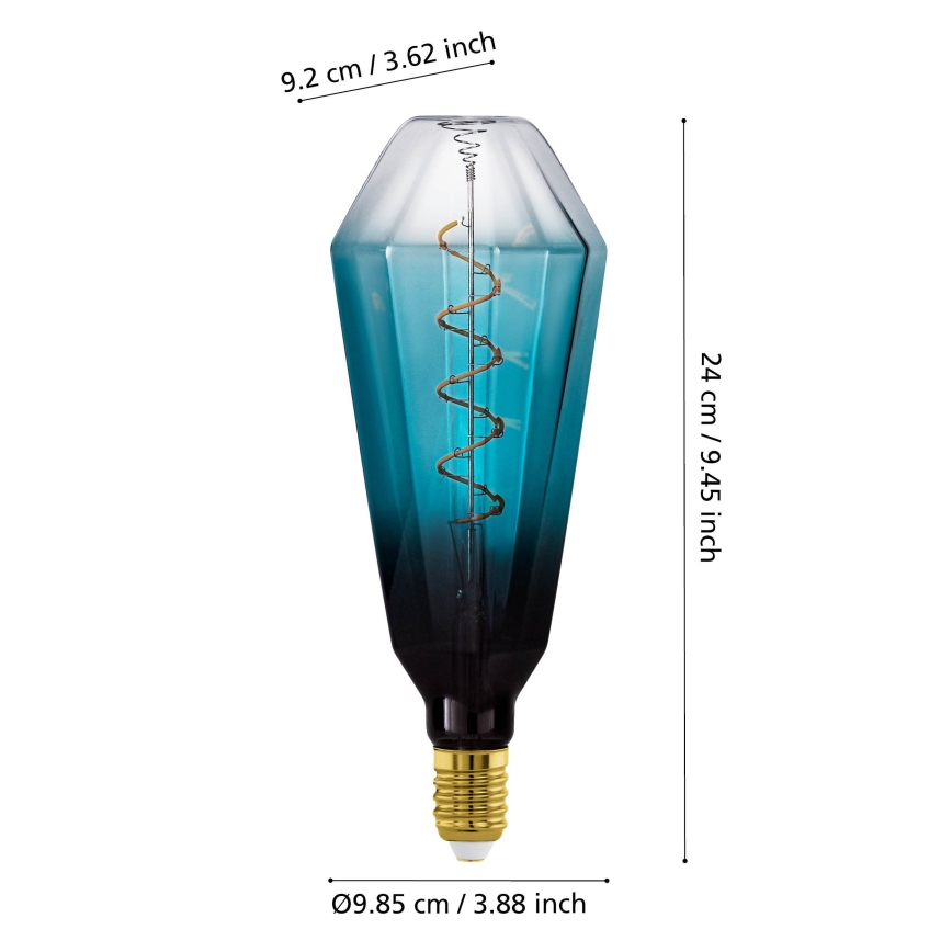 Ampoule LED dimmable VINTAGE E27/4W/230V 2000K bleue - Eglo 110235