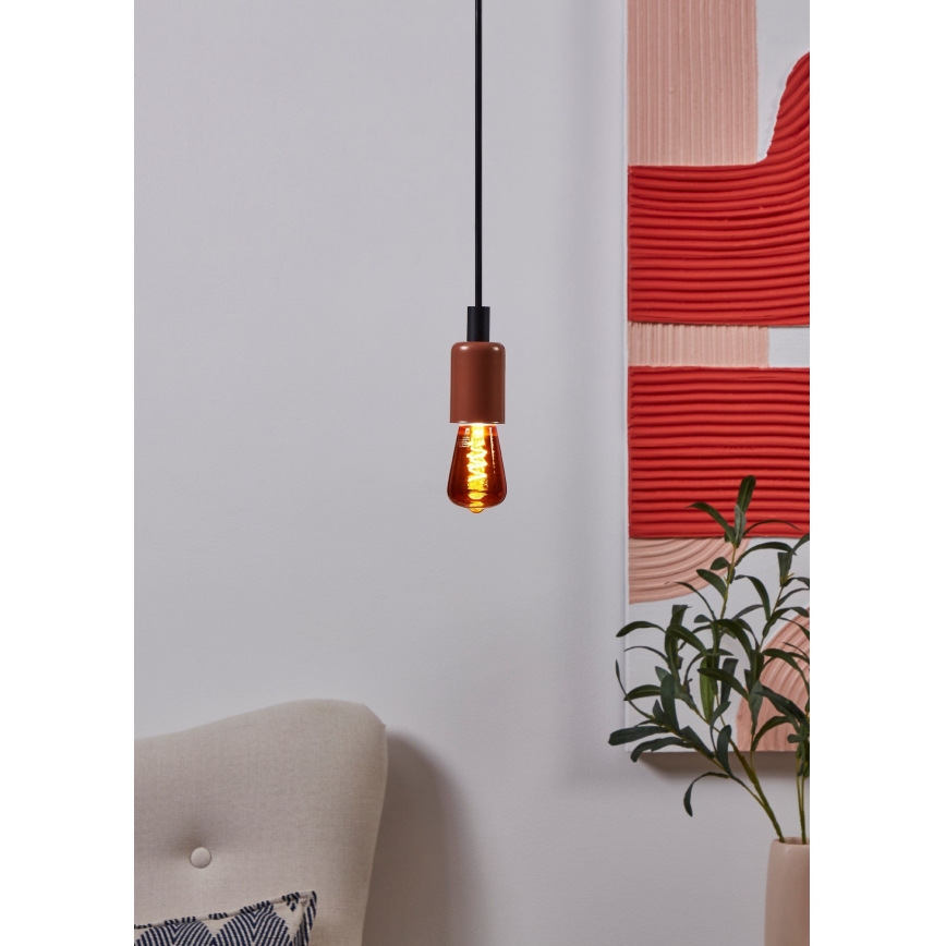 Ampoule LED dimmable VINTAGE ST48 E27/4W/230V 2000K rouge - Eglo 110199