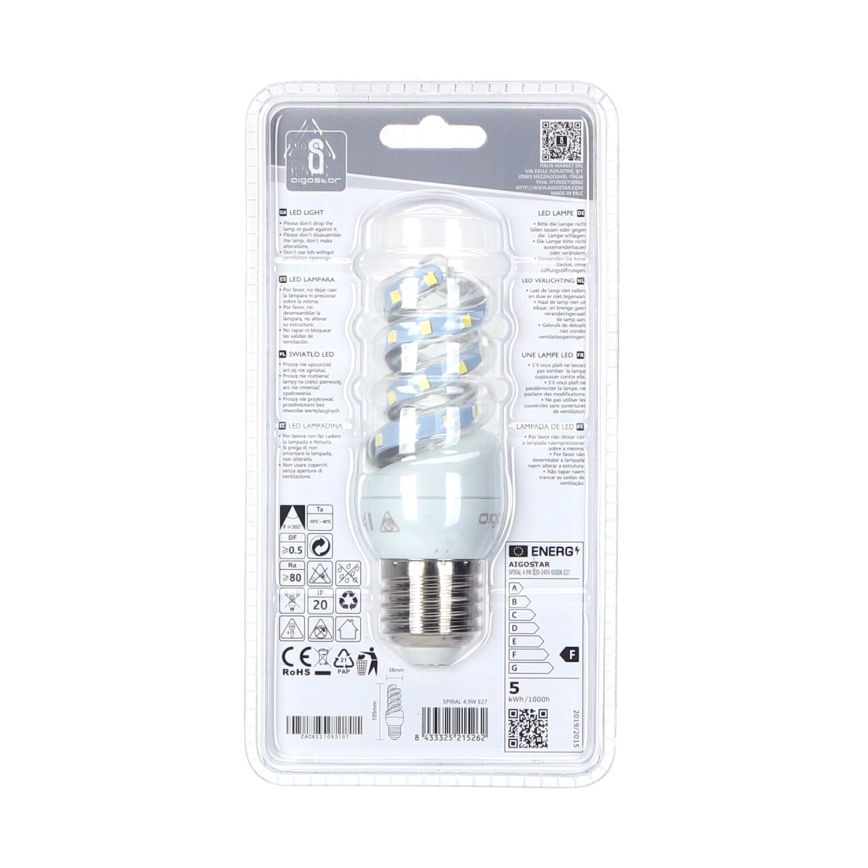 Ampoule LED E27/4,9W/230V 6500K - Aigostar