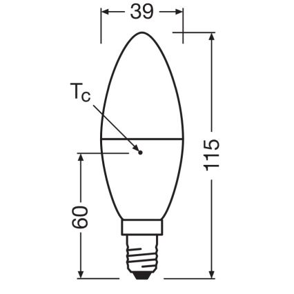 Ampoule LED en plastique recyclé B39, culot E14, 7,5 W, 230 V, 2700 K - Osram