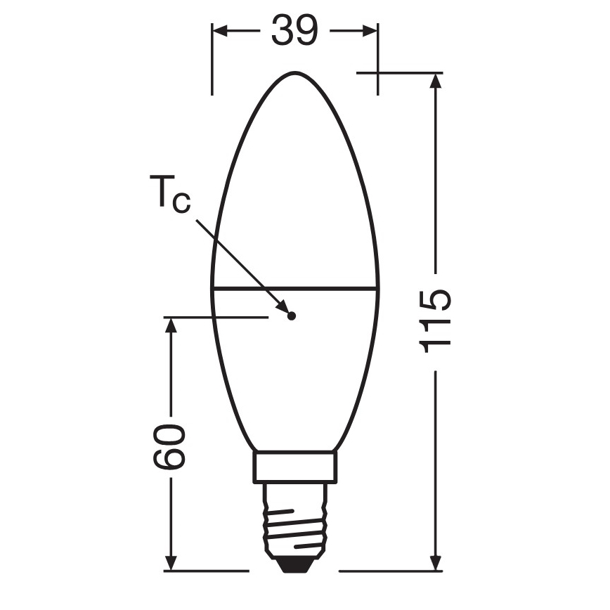 Ampoule LED en plastique recyclé B39, culot E14, 7,5 W, 230 V, 2700 K - Osram