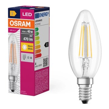 Ampoule LED FILAMENT B40 E14/4W/230V 2700K - Osram