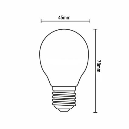 Ampoule LED Filament G45 E14/6W/230V 3000K
