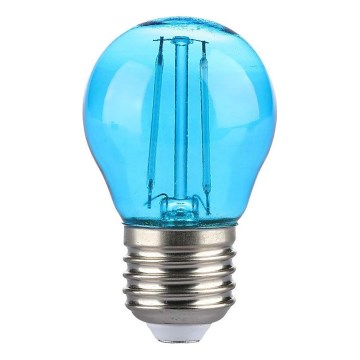 Ampoule LED FILAMENT G45 E27/2W/230V bleu