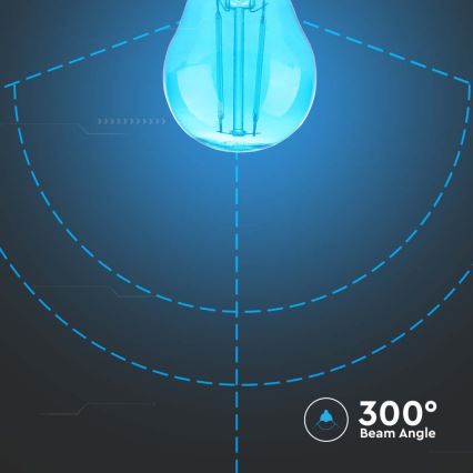 Ampoule LED FILAMENT G45 E27/2W/230V bleu