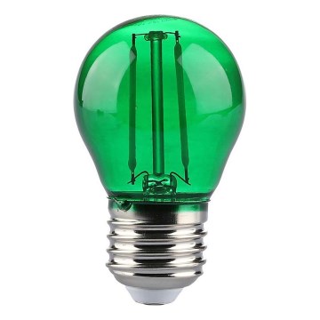 Ampoule LED FILAMENT G45 E27/2W/230V vert