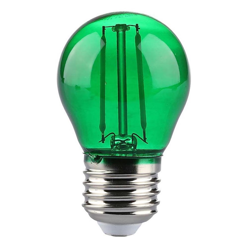 Ampoule LED FILAMENT G45 E27/2W/230V vert