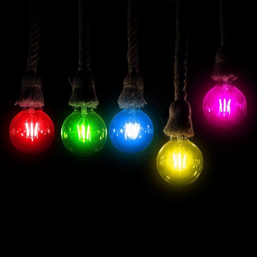 Ampoule LED FILAMENT G45 E27/2W/230V vert