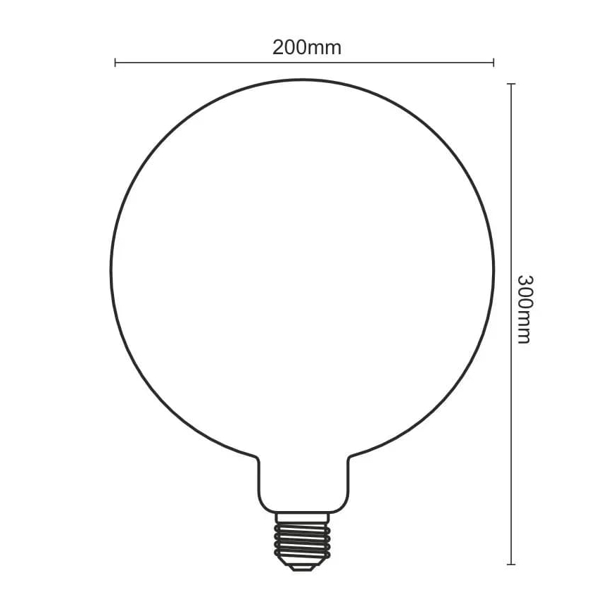 Ampoule LED FILAMENT SPIRAL VINTAGE G200 E27/4W/230V 2000K