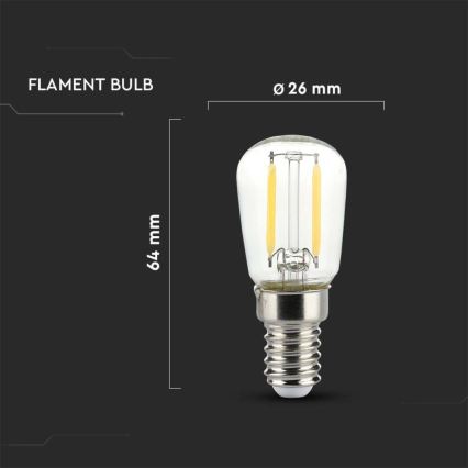Ampoule LED FILAMENT ST26 E14/2W/230V 4000K