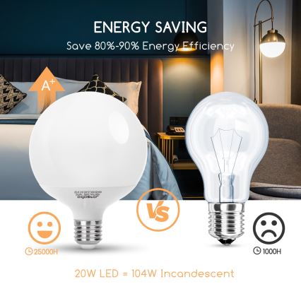 Ampoule LED G120 E27/20W/230V 3000K - Aigostar