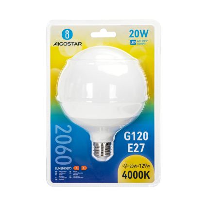 Ampoule LED G120 E27/20W/230V 4000K - Aigostar