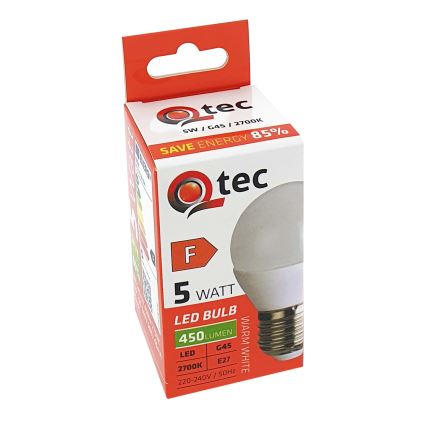 Ampoule LED G45 E27/5W/230V 2700K
