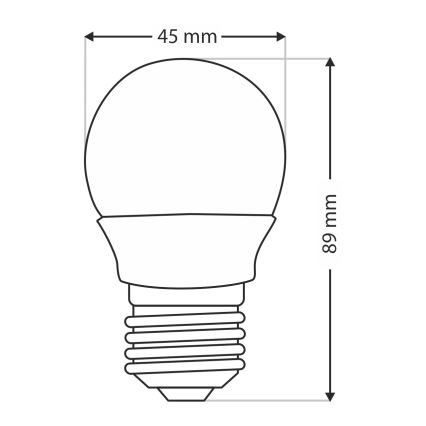 Ampoule LED G45 E27/6W/230V 6500K