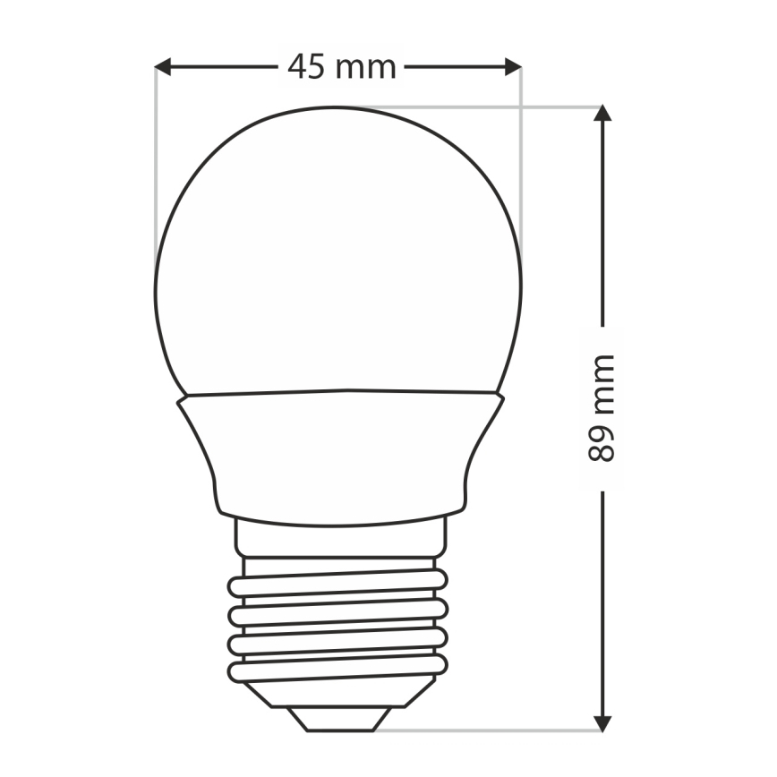 Ampoule LED G45 E27/6W/230V 6500K
