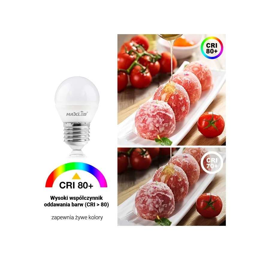Ampoule LED G45 E27/8W/230V 4000K