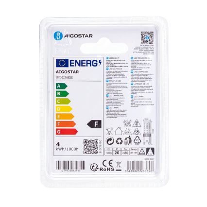 Ampoule LED G9/3,5W/230V 6500K - Aigostar