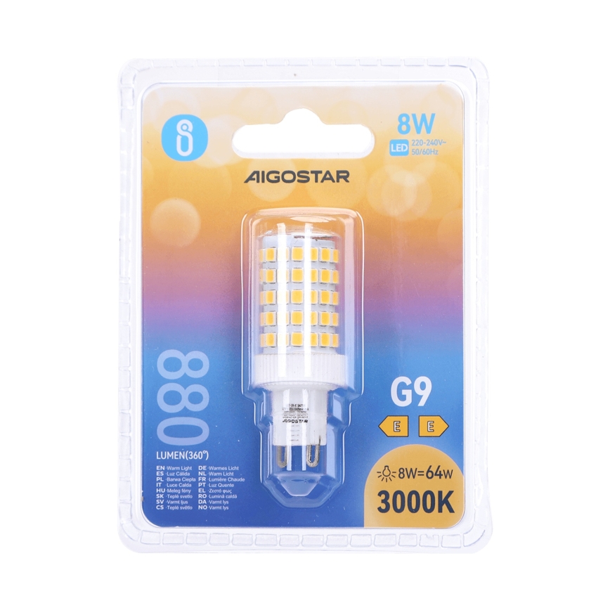 Ampoule LED G9/8W/230V 3000K - Aigostar