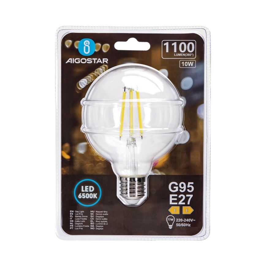 Ampoule LED G95 E27/10W/230V 6500K - Aigostar