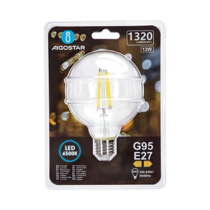 Ampoule LED G95 E27/12W/230V 6500K - Aigostar