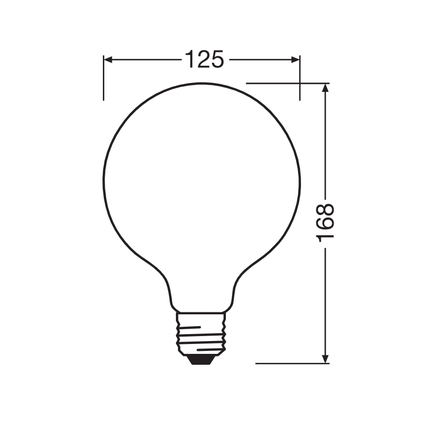 Ampoule LED GLOBE CLASSIC FILAMENT G125 E27/11,6W/230V 4000K - Ledvance