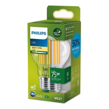 Ampoule LED Philips A60 E27/5,2W/230V 2700K