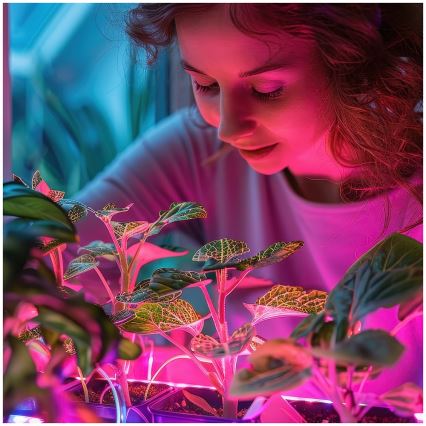 Ampoule LED pour la croissance des plantes PLANTY E27/24W/230V 1200K