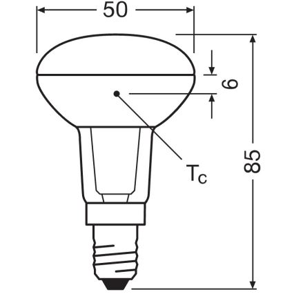 Ampoule LED réflecteur E14/4,3W/230V 2700K